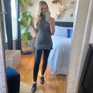 Black and white sweater tunic